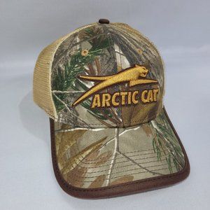 Arctic Cat Snowmobile Snapback Hat Camo Camouflage Mesh Back NEW NO TAGS